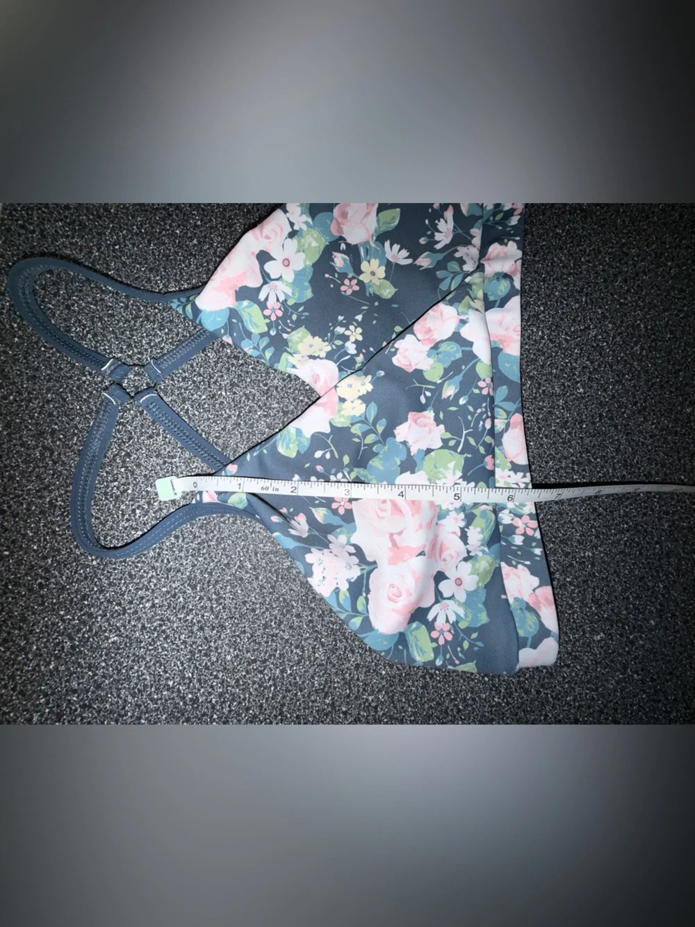 Eleve Dance wear Kids Floral Triangle Dance Bralette - Size Large Child